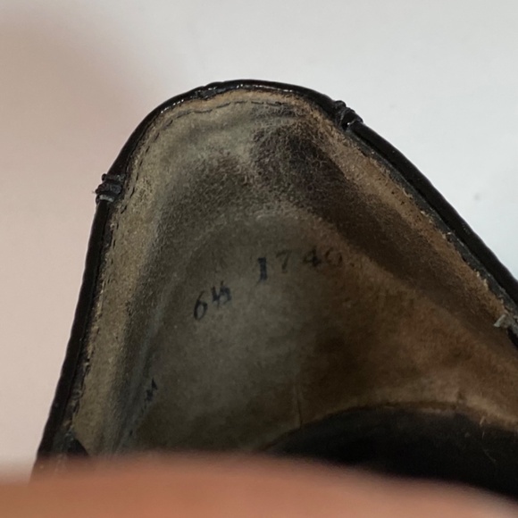 Paul Green 6.5UK 9US Black Textured Patent Leather Studded Fringe Wingtip Oxford - Picture 7 of 10